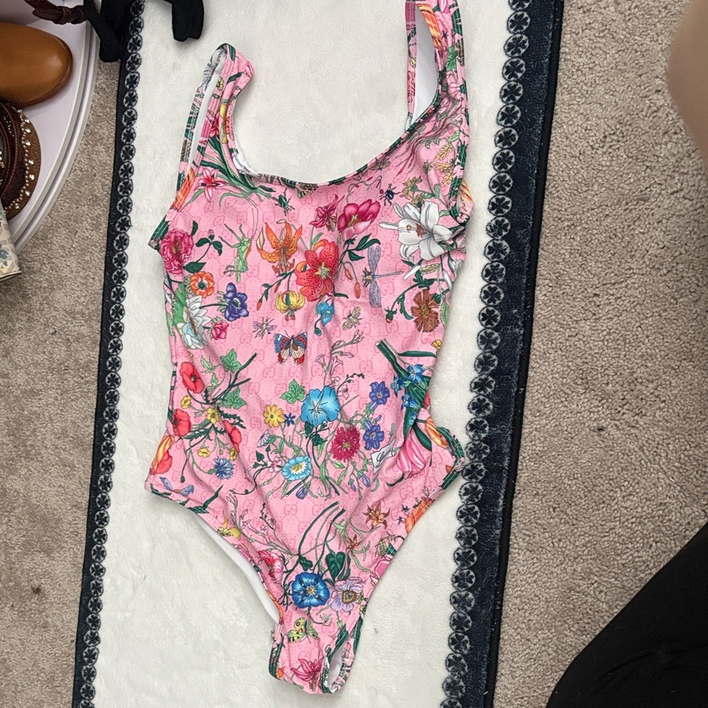 Floral Pink One Piece Swimsuit